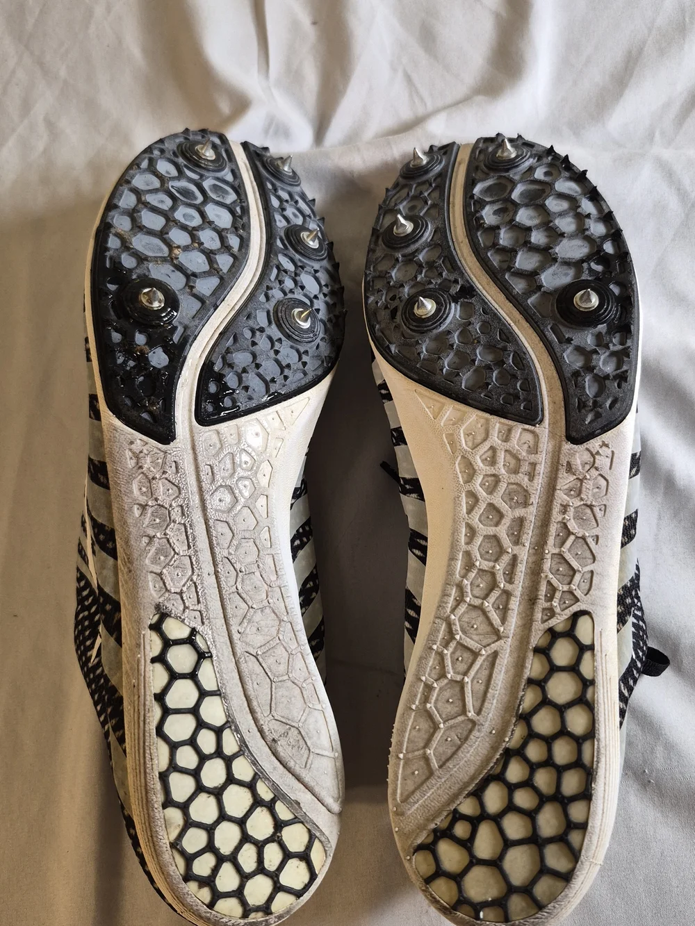 Nike Zoom D Men’s Black and White Patterned Racing Spikes Size 11.5